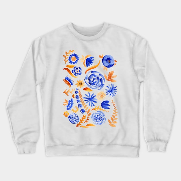 Flowers Crewneck Sweatshirt by Olga Berlet